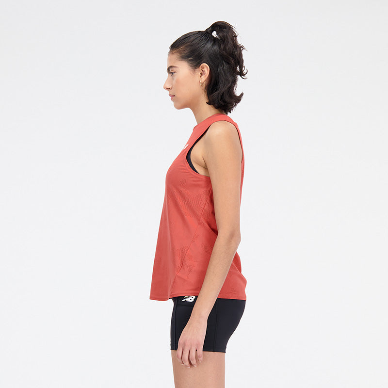 New Balance Orange Woman's Top-WT33280