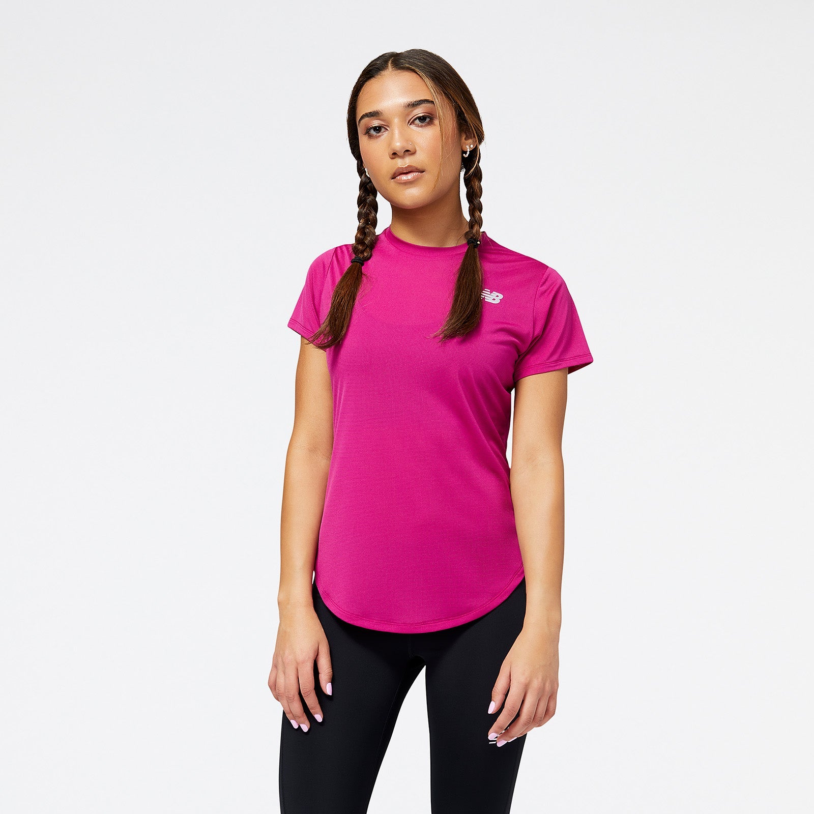 New Balance Pink Woman's Tshirt-WT23222