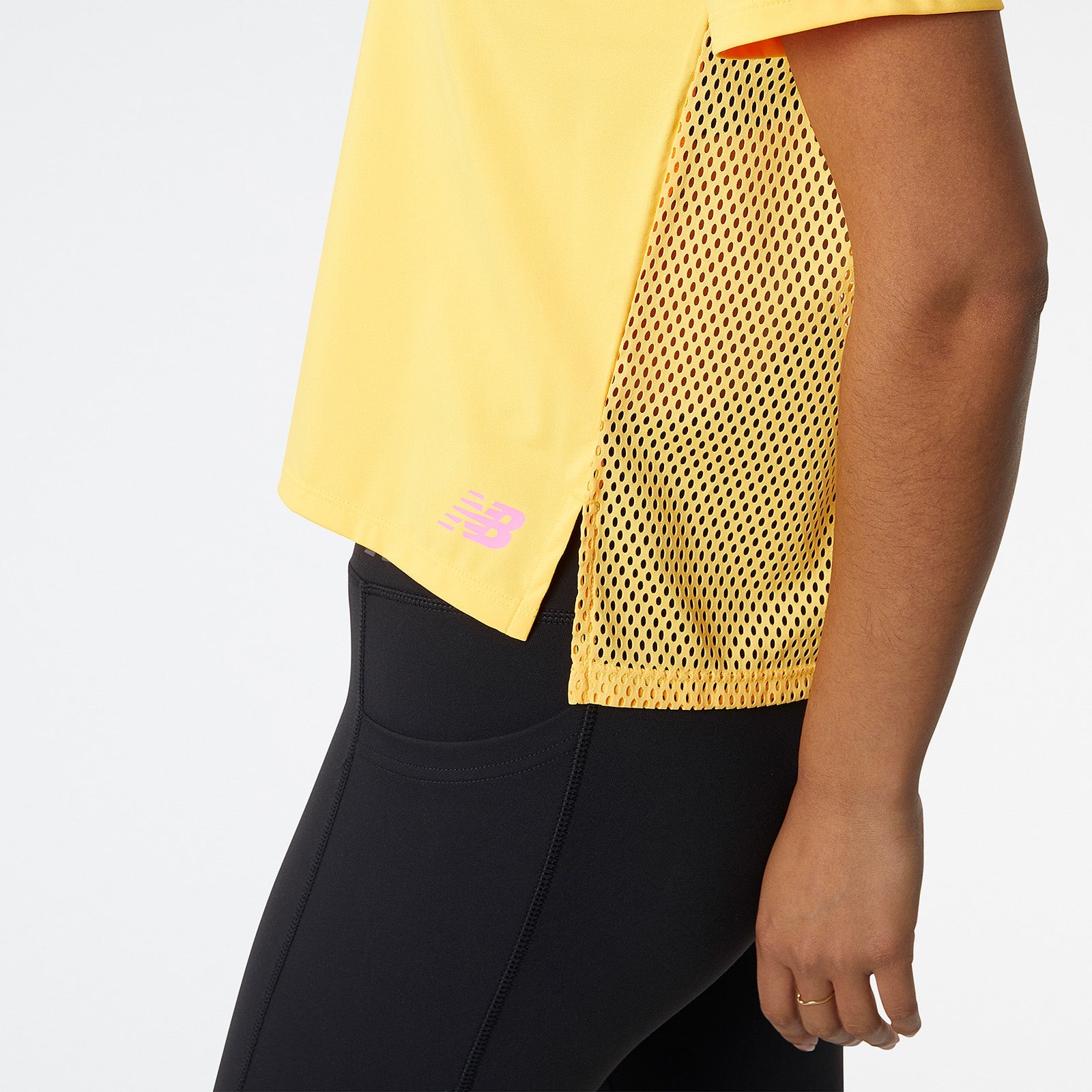 New Balance Yellow Woman's Tshirt-WT21174
