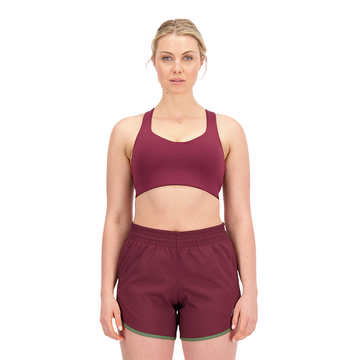 New Balance Burgundy Woman's Sports Bra-WB01032