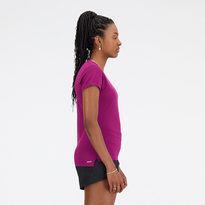 New Balance Pink Woman's Tshirt-WT11205