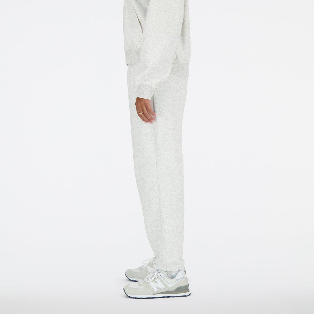 New Balance White Woman's Trackpant-WP41500