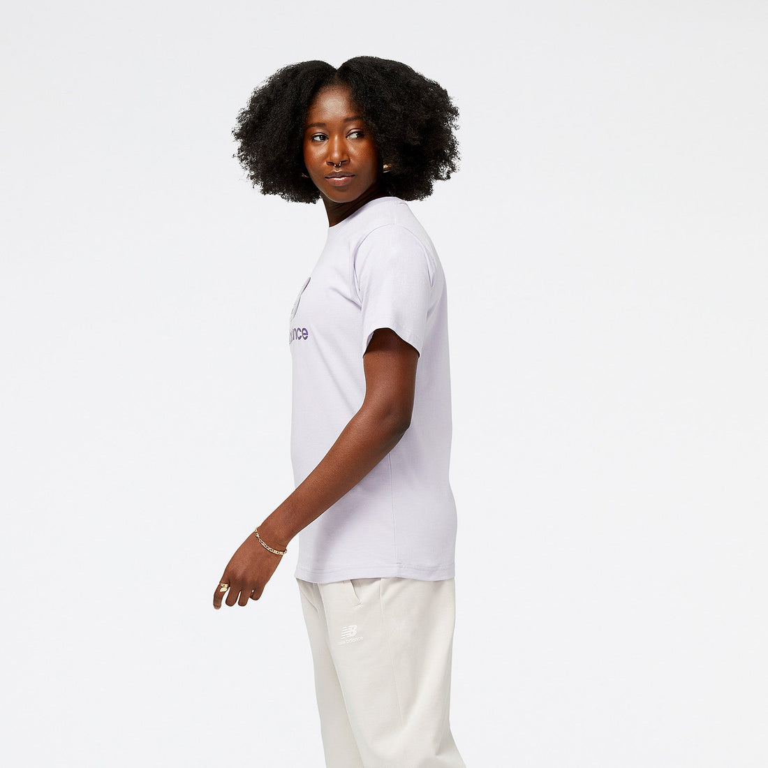 New Balance White Woman's Tshirt-WT31553