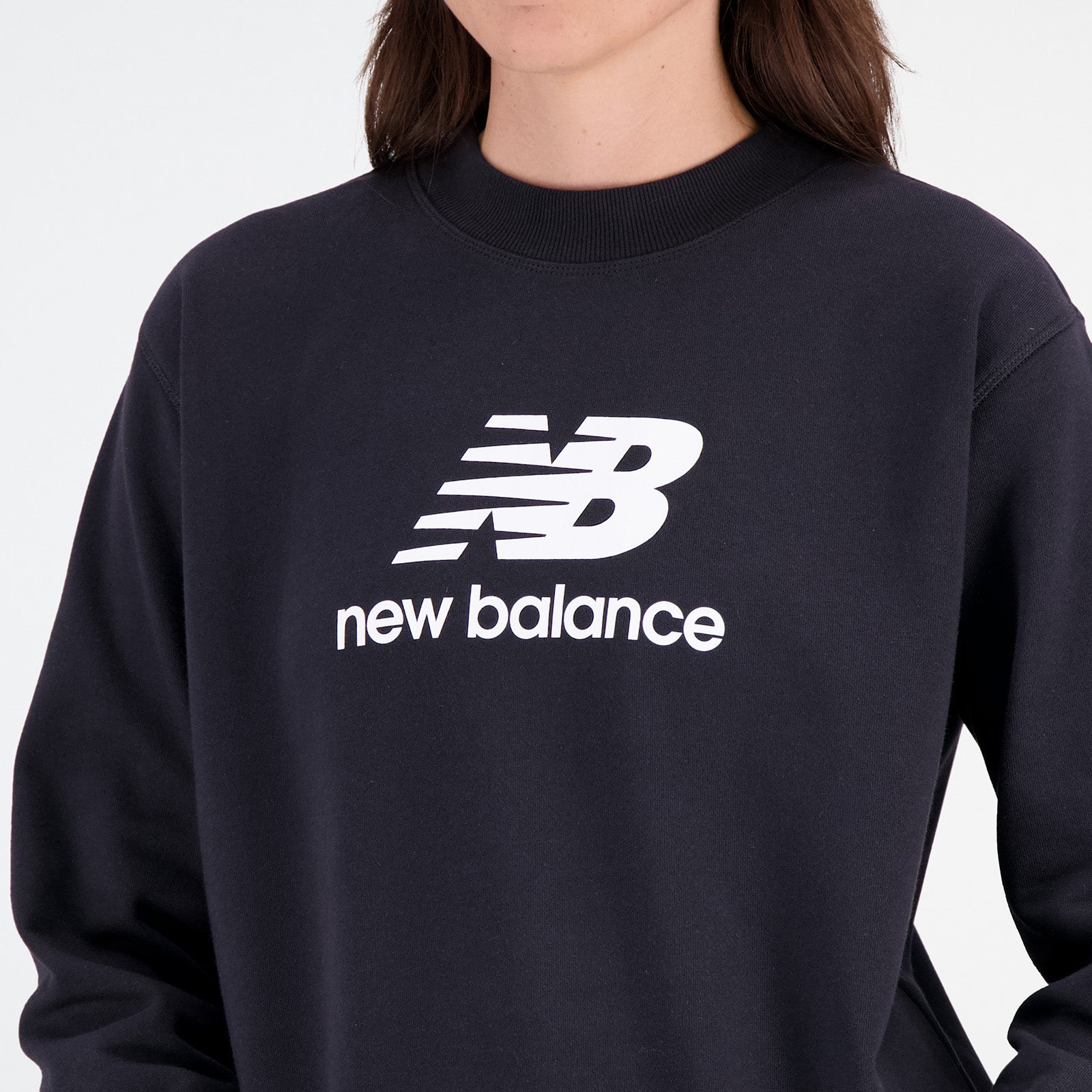 New Balance Black Woman's Sweatshirt-WT31532
