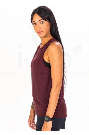 ON Women Wine Cotton Blend Sports Tank Top