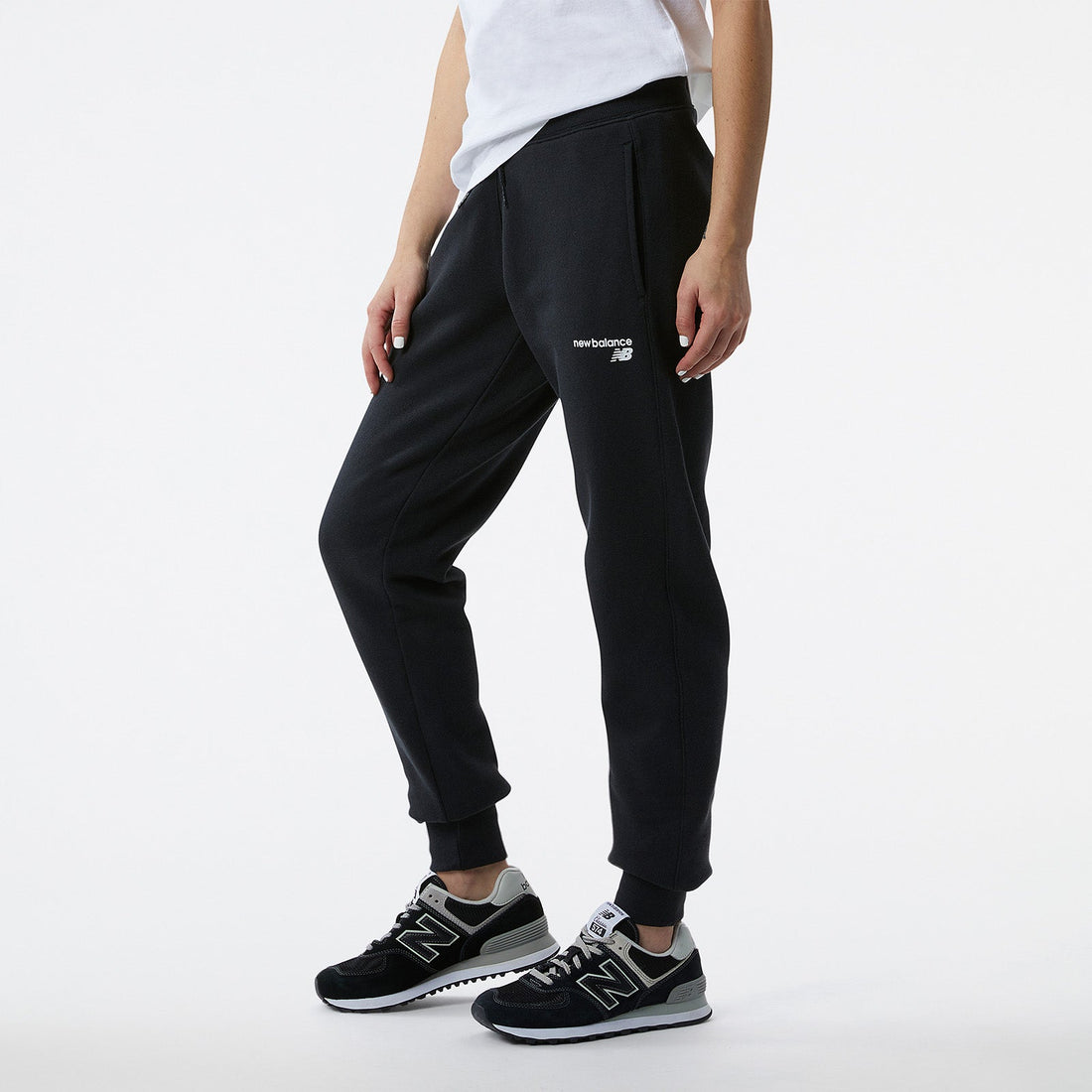 New Balance Black Woman's Trackpant-WP03805
