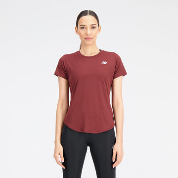 New Balance Burgundy Woman's Tshirt-WT23222