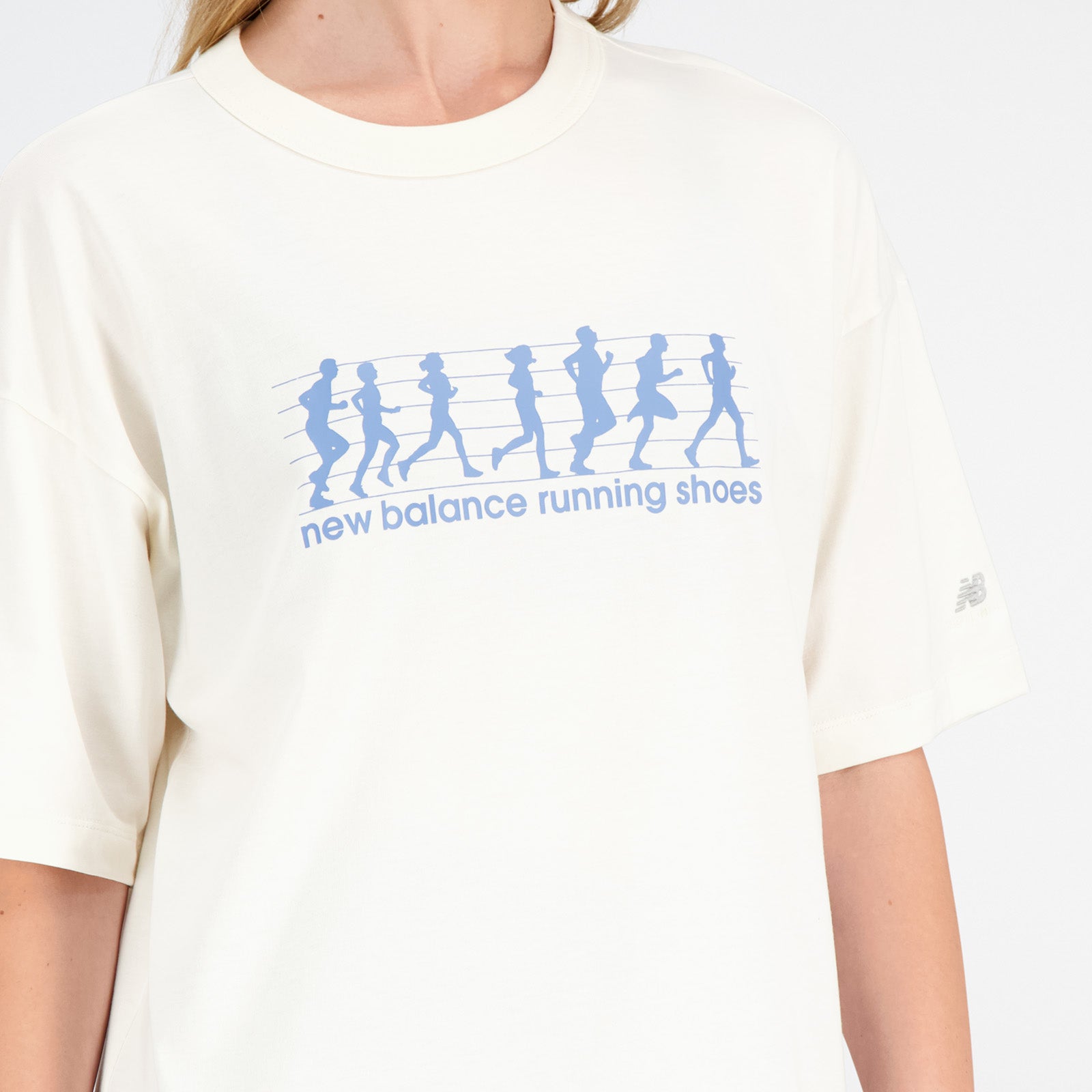 New Balance Cream Woman's Tshirt-WT31503