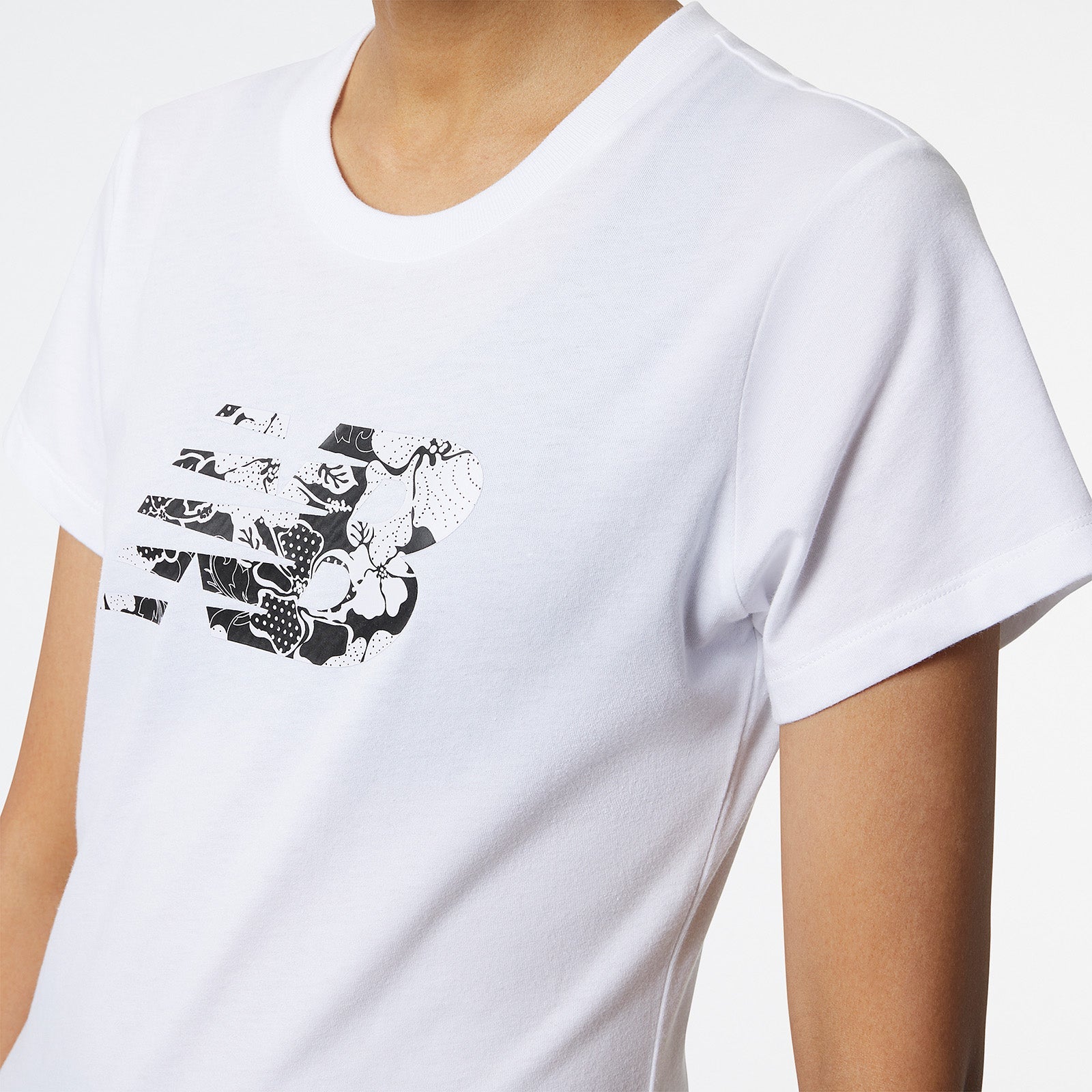 New Balance White Woman's Tshirt-WT21804