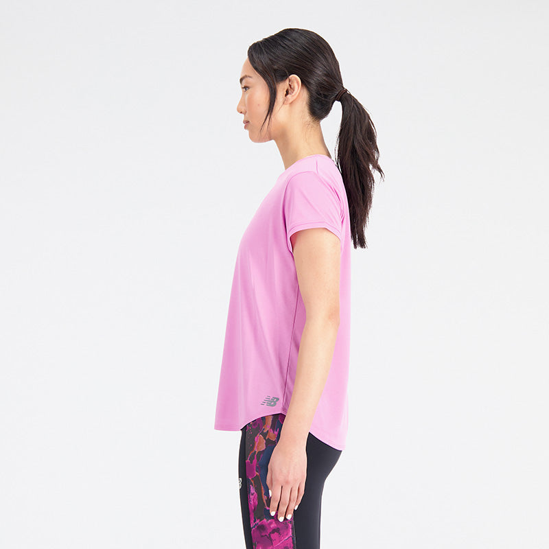 New Balance Pink Woman's Tshirt-WT11452