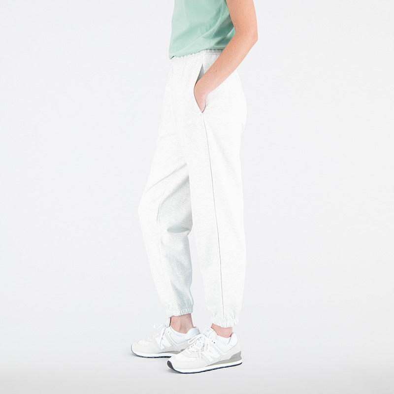 New Balance White Woman's Trackpant-WP31503