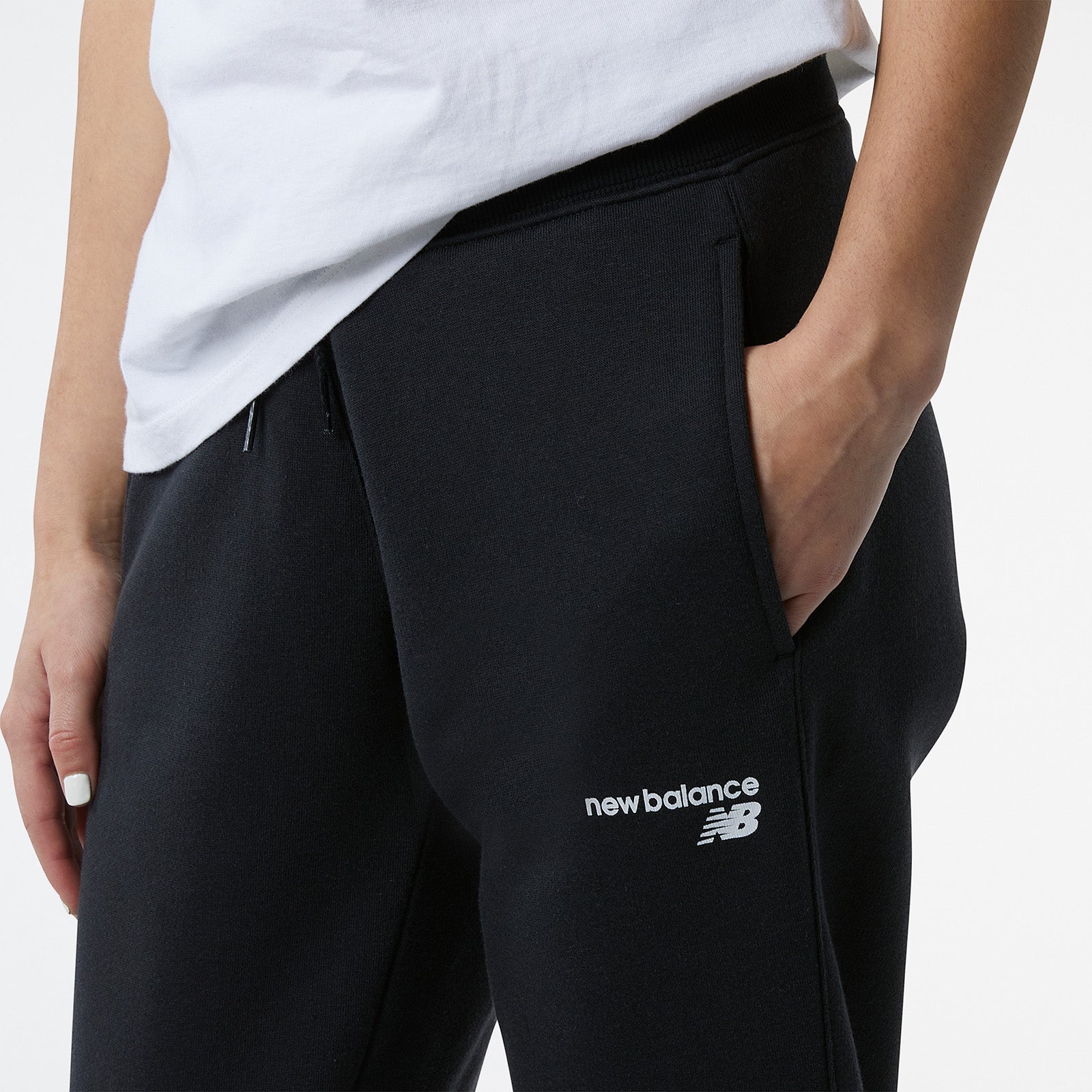 New Balance Black Woman's Trackpant-WP03805