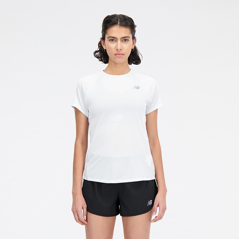 New Balance White Woman's Tshirt-WT21262