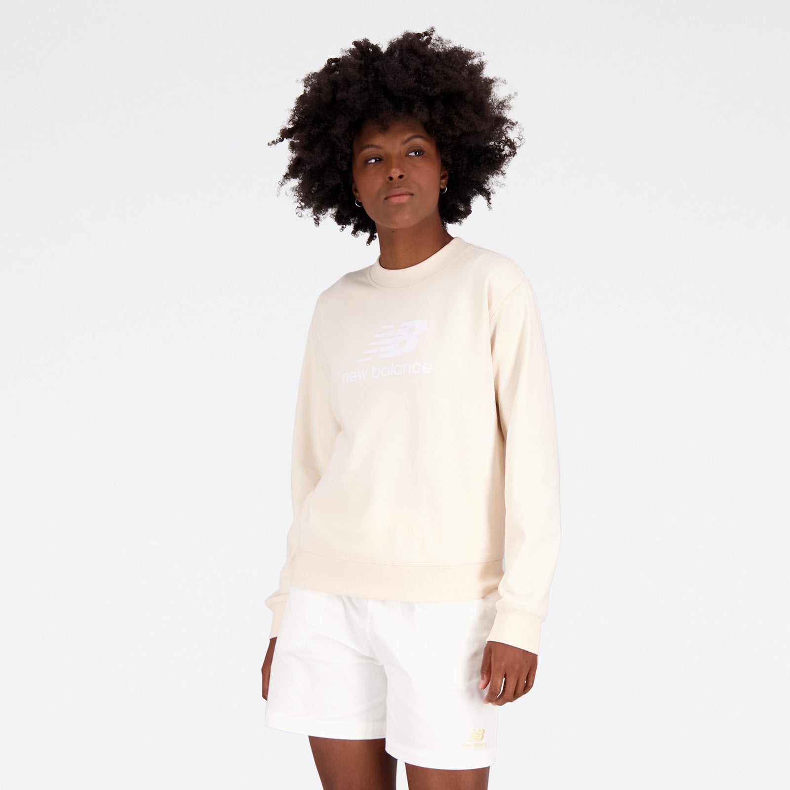 New Balance Cream Woman's Tshirt-WT31532