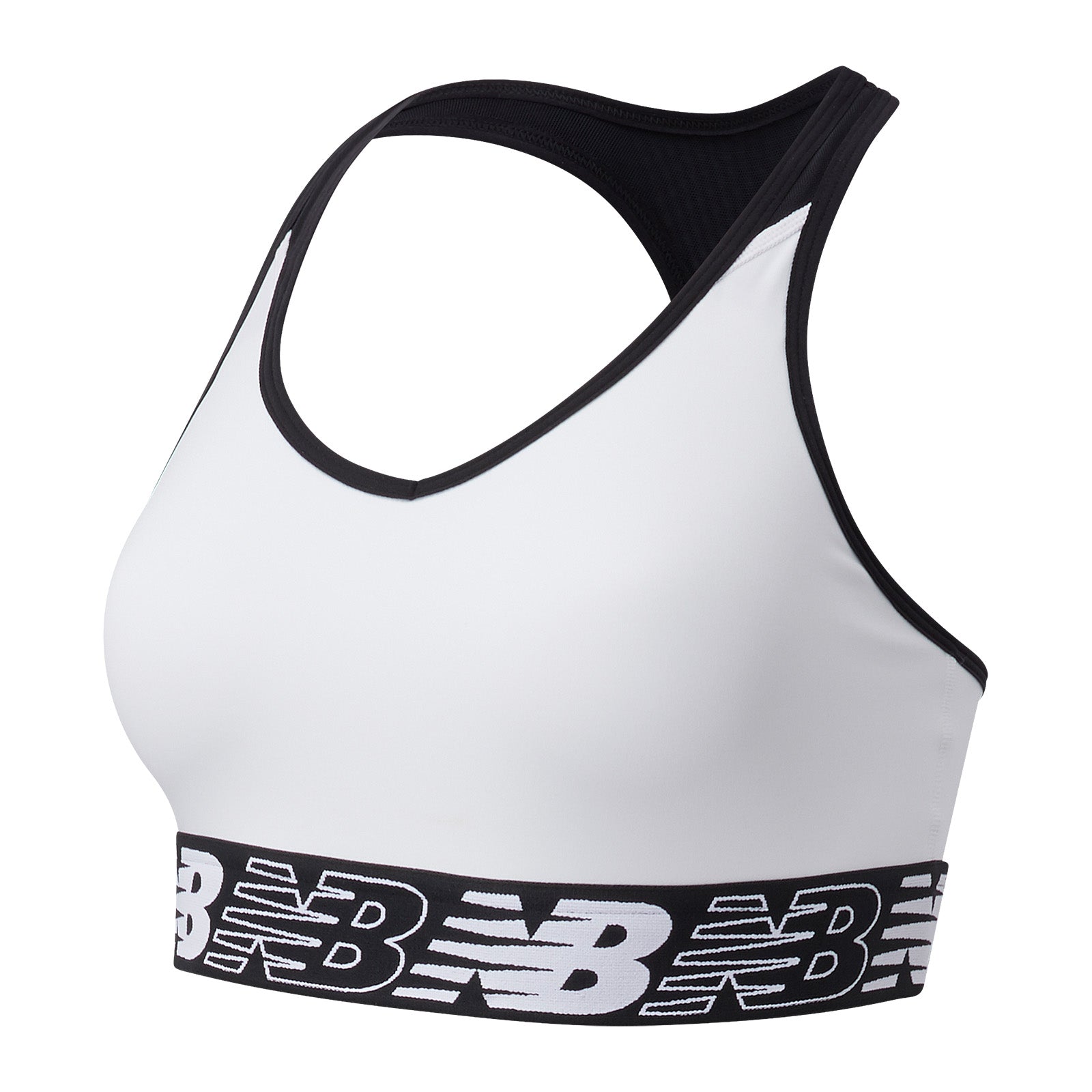 New Balance White Woman's Sports Bra-WB11034