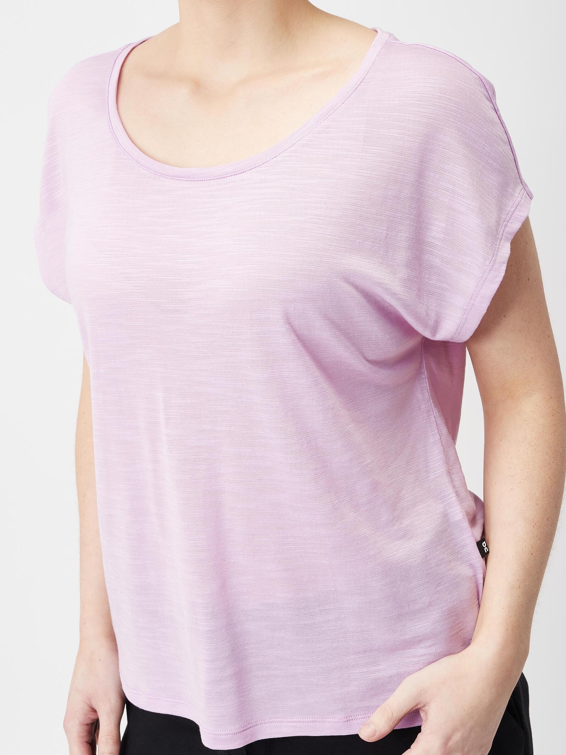 ON Women Light Pink Polyester Blend Casual Tshirt