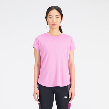 New Balance Pink Woman's Tshirt-WT11452