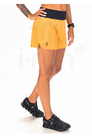 ON Women Yellow Polyester Blend Sports Short