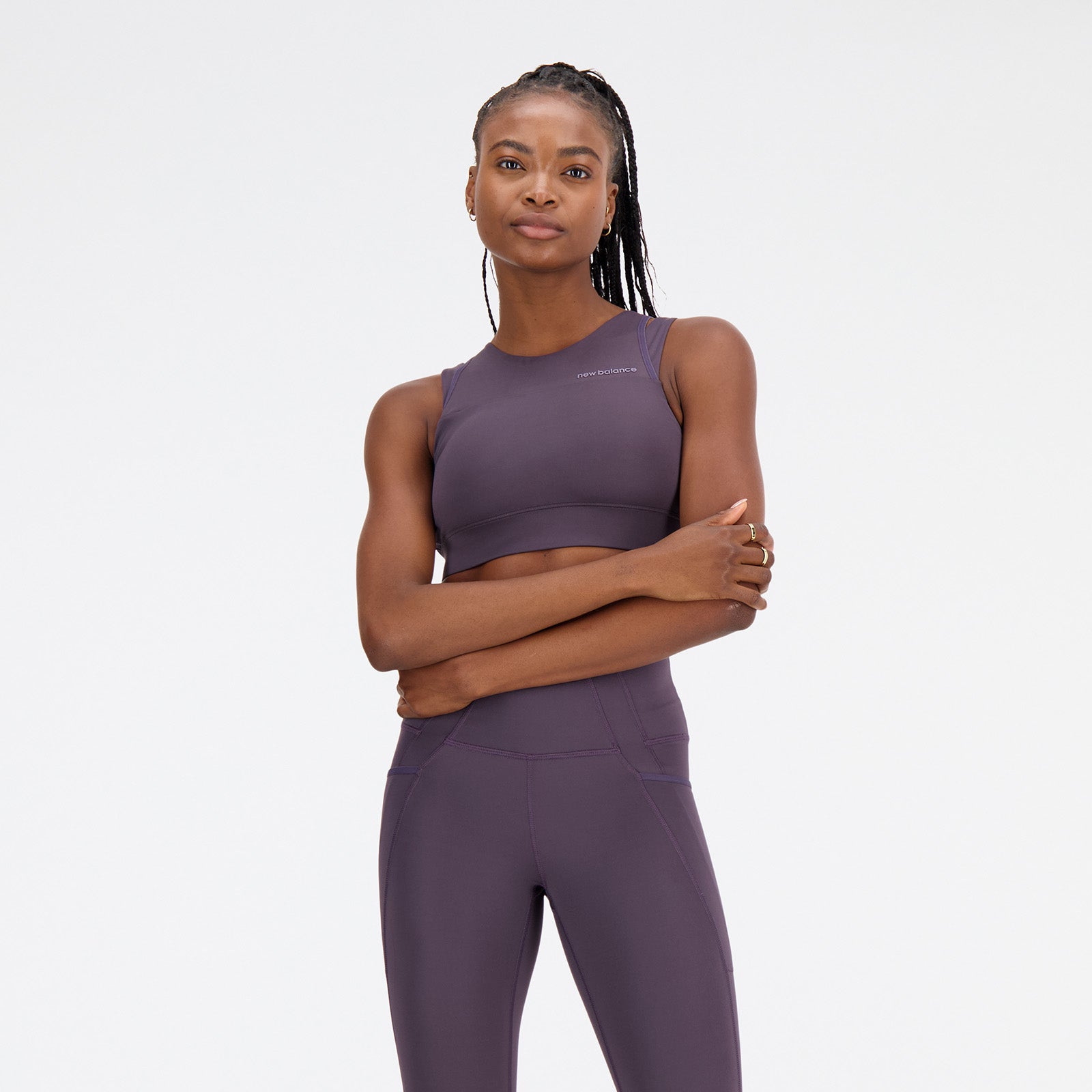 New Balance Purple Woman's Sports Bra-WB21110