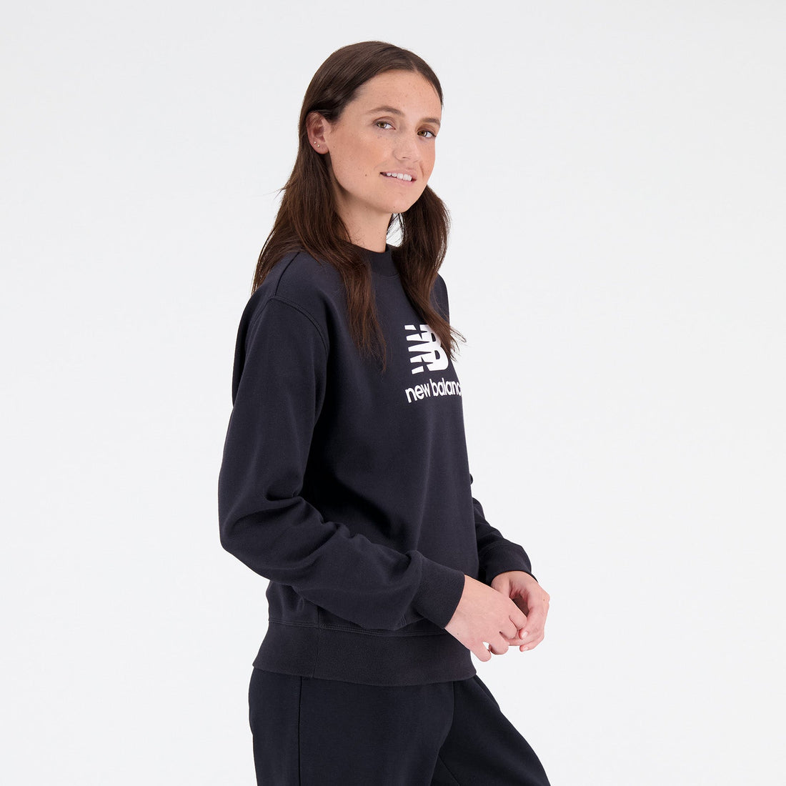 New Balance Black Woman's Sweatshirt-WT31532
