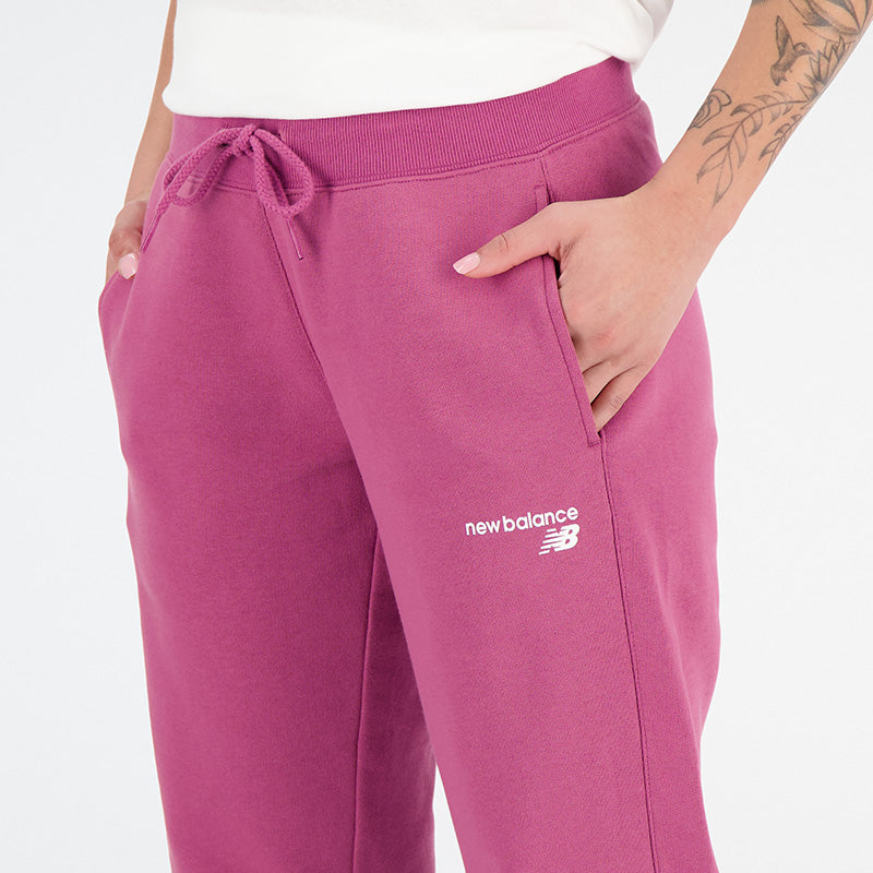 New Balance Pink Woman's Trackpant-WP03805