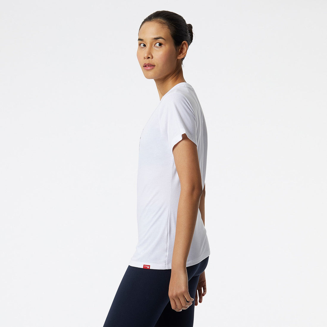 New Balance White Woman's Tshirt-WT21804