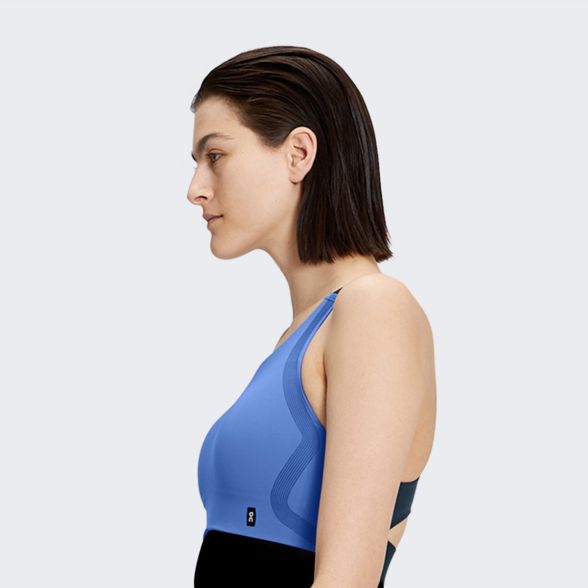 ON Women Navy Poly Elastane Sports Bra