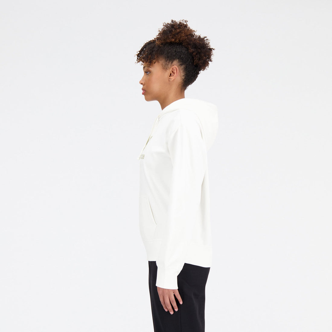 New Balance White Woman's Hoodie-WT31533