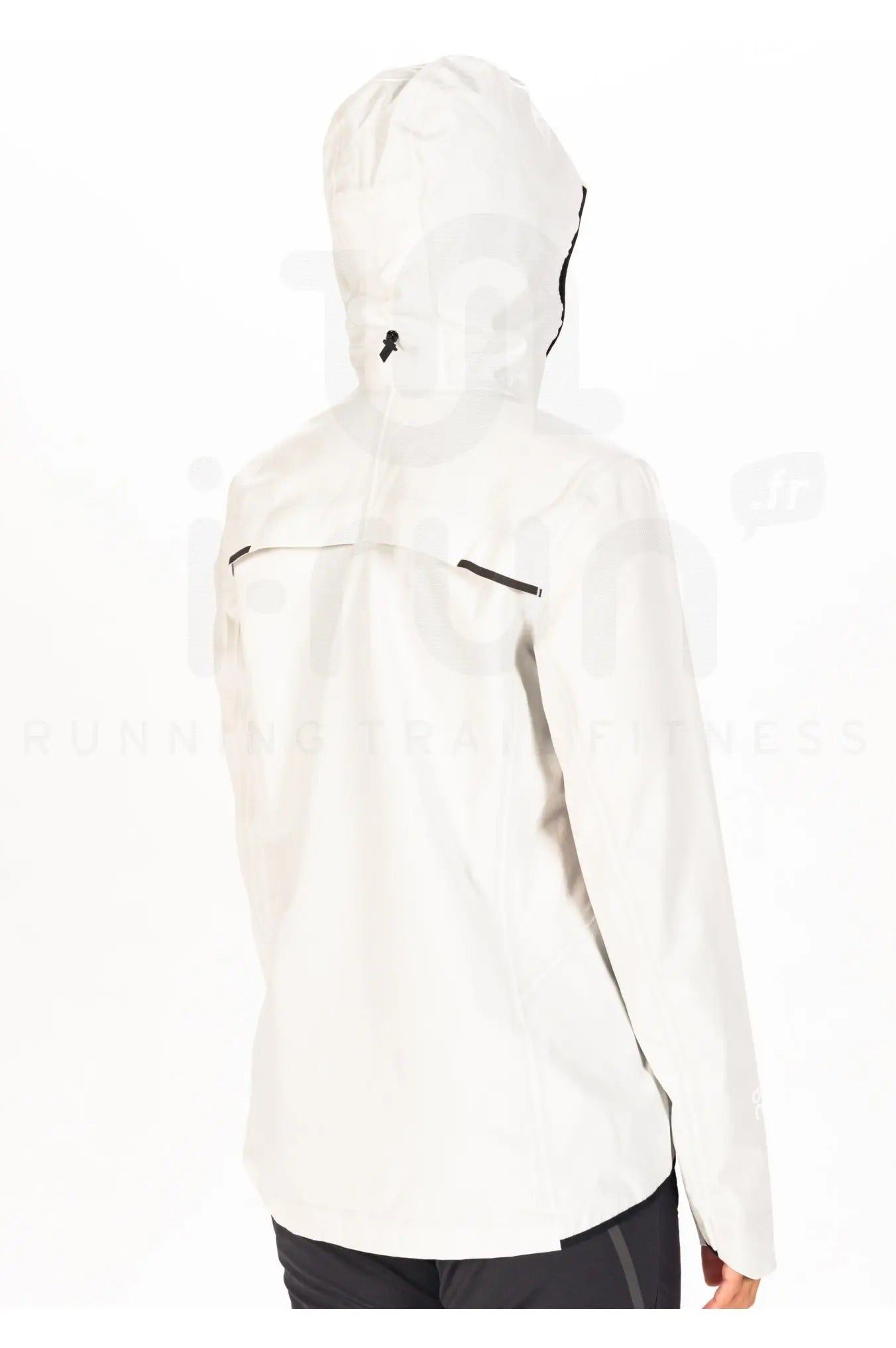 ON Women White Polyester Blend Hoodie Anorak