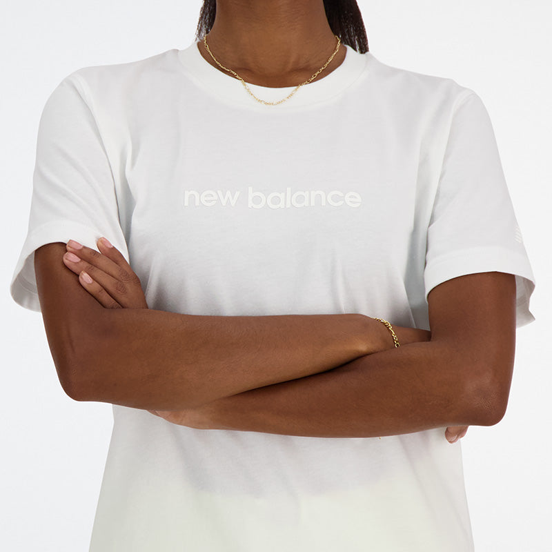 New Balance White Woman's Tshirt-WT41554