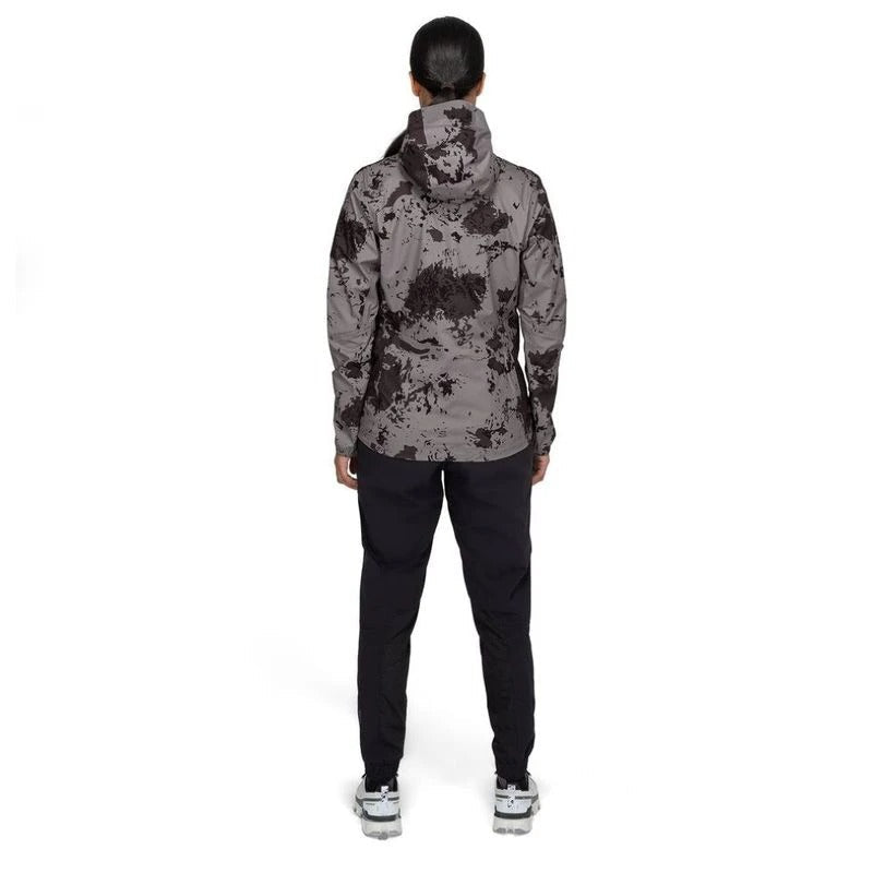 ON Women Black Polyester Blend Hoodie Anorak