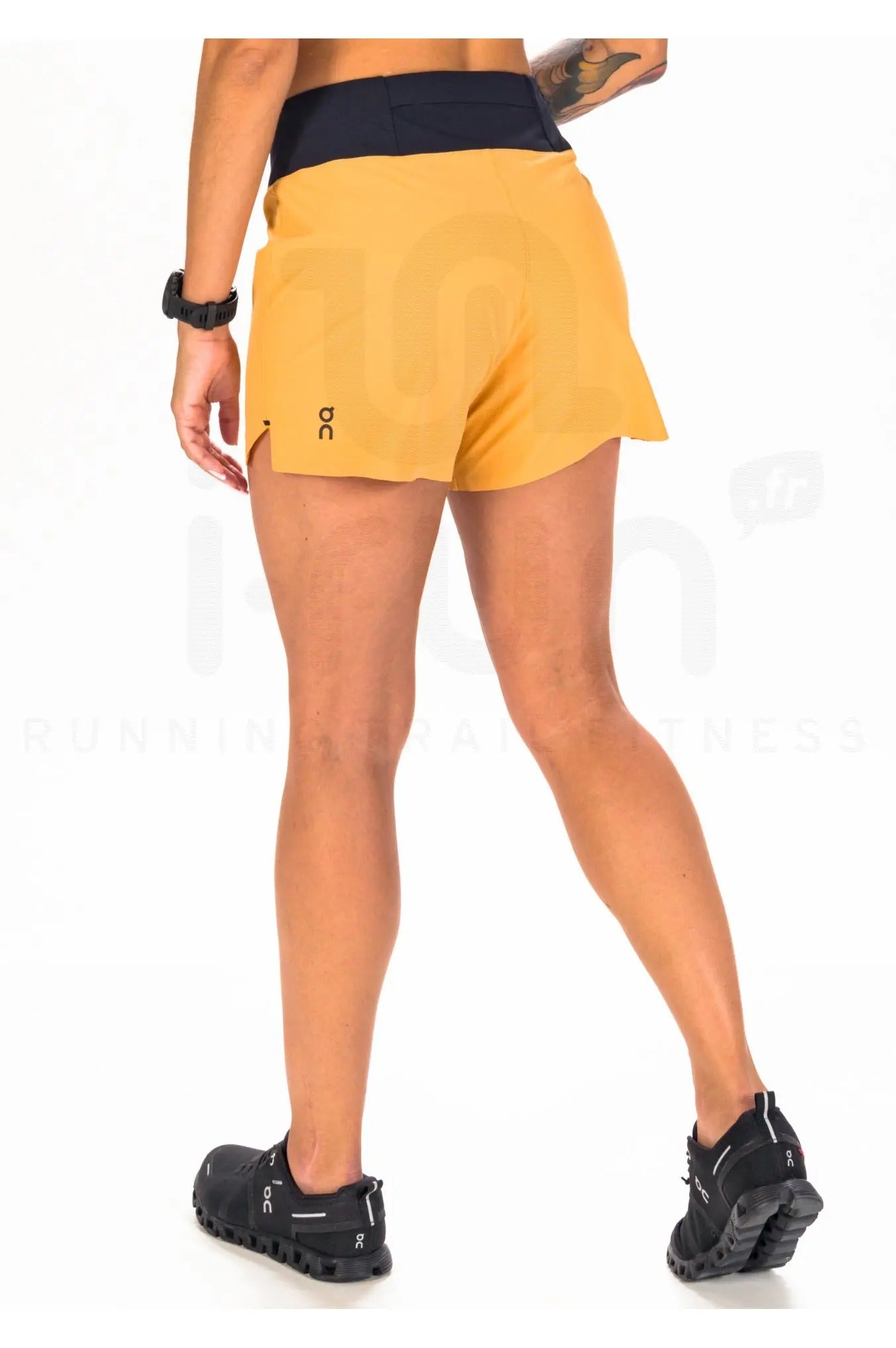 ON Women Yellow Polyester Blend Sports Short
