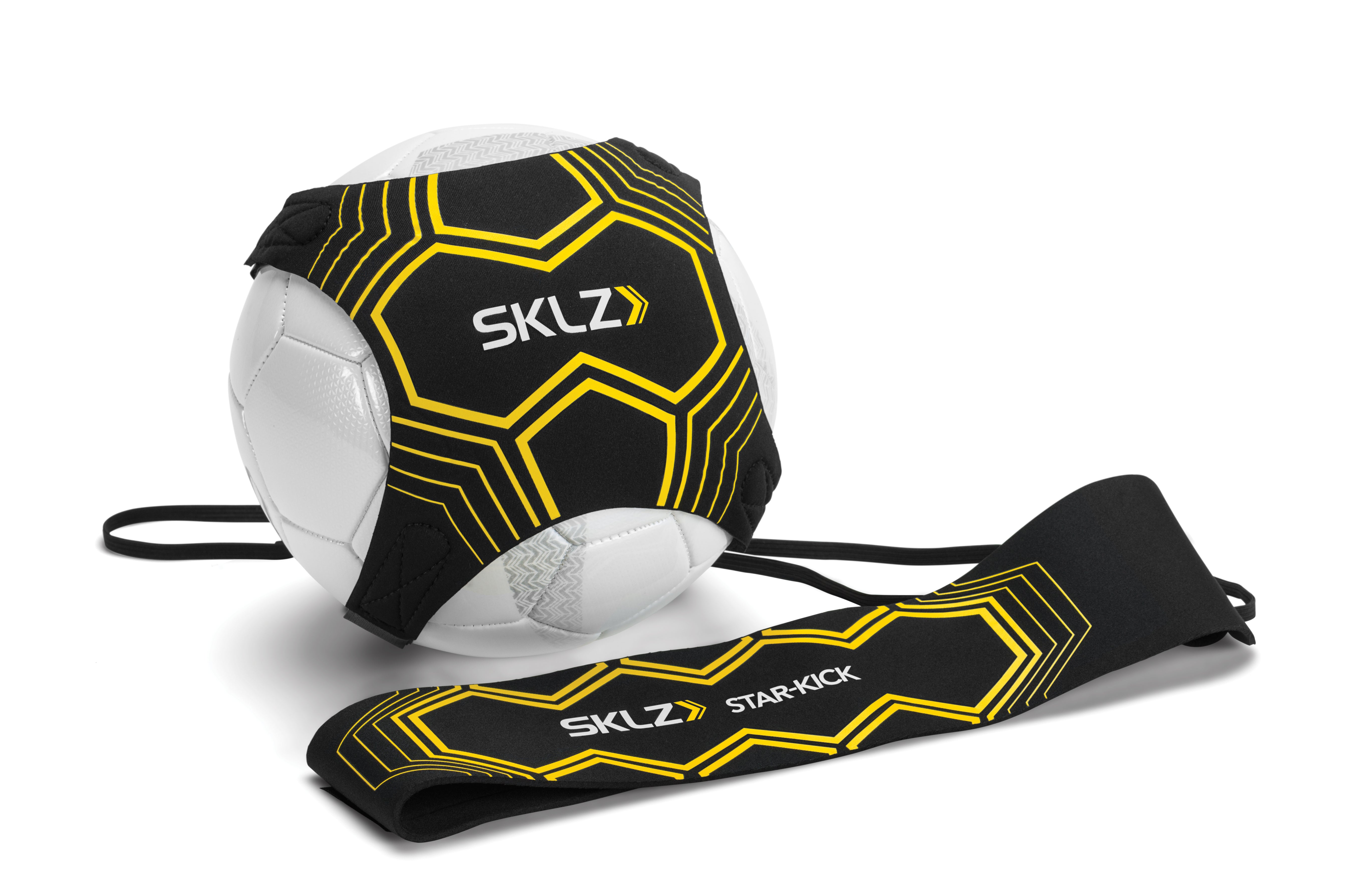 SKLZ Star-Kick Hands Free Adjustable Solo Soccer Trainer, Black