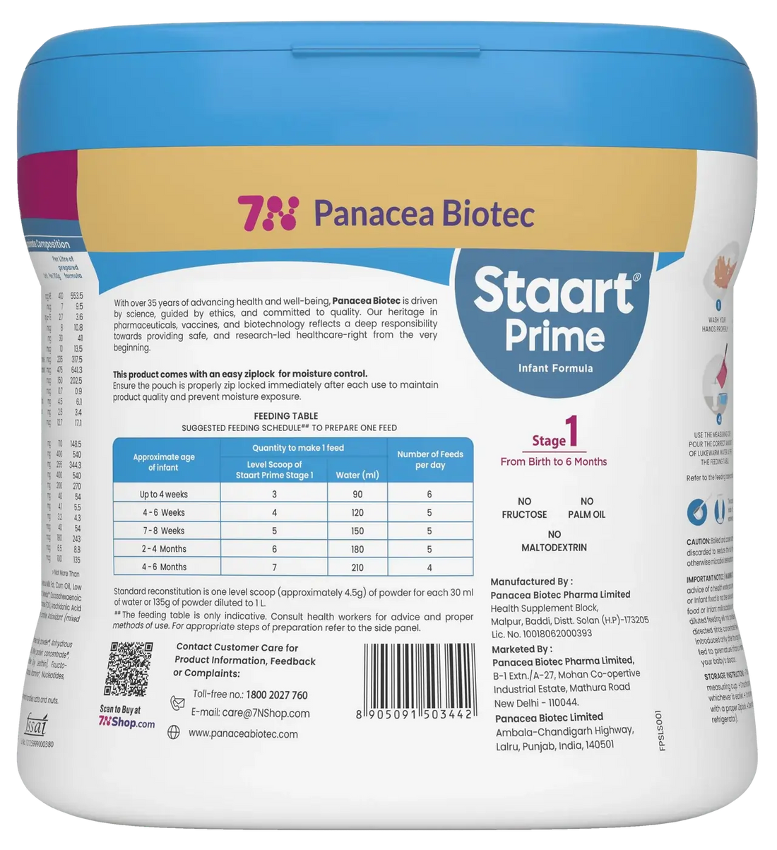 Staart Prime Stage 1 (0 to 6 months)