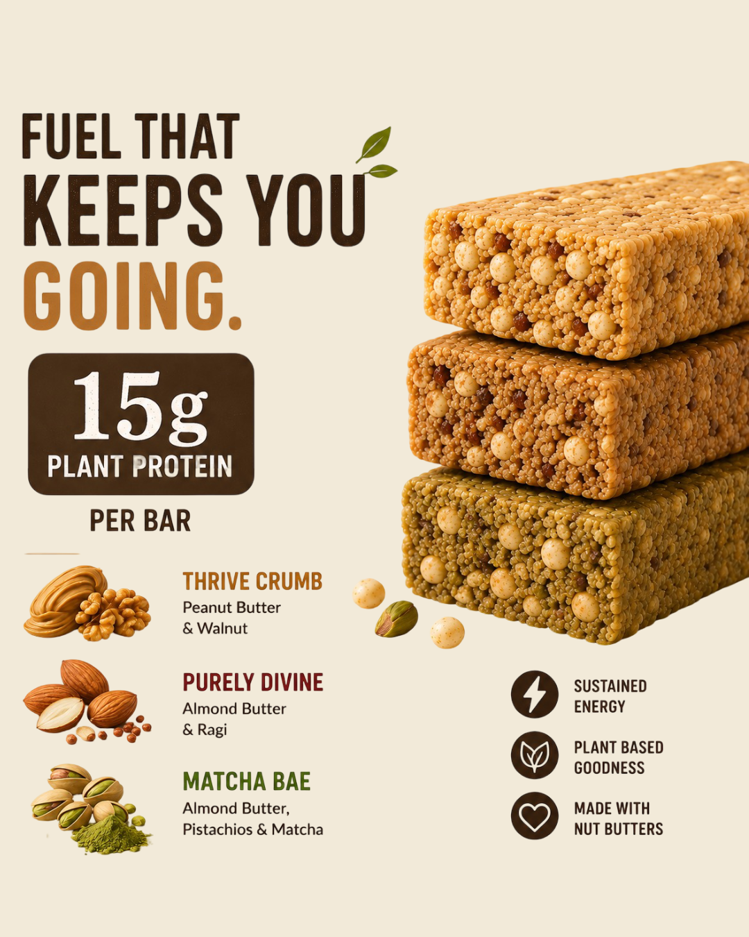 OnReal Variety Pack – Peanut Butter, Almond Butter & Matcha Protein Bars