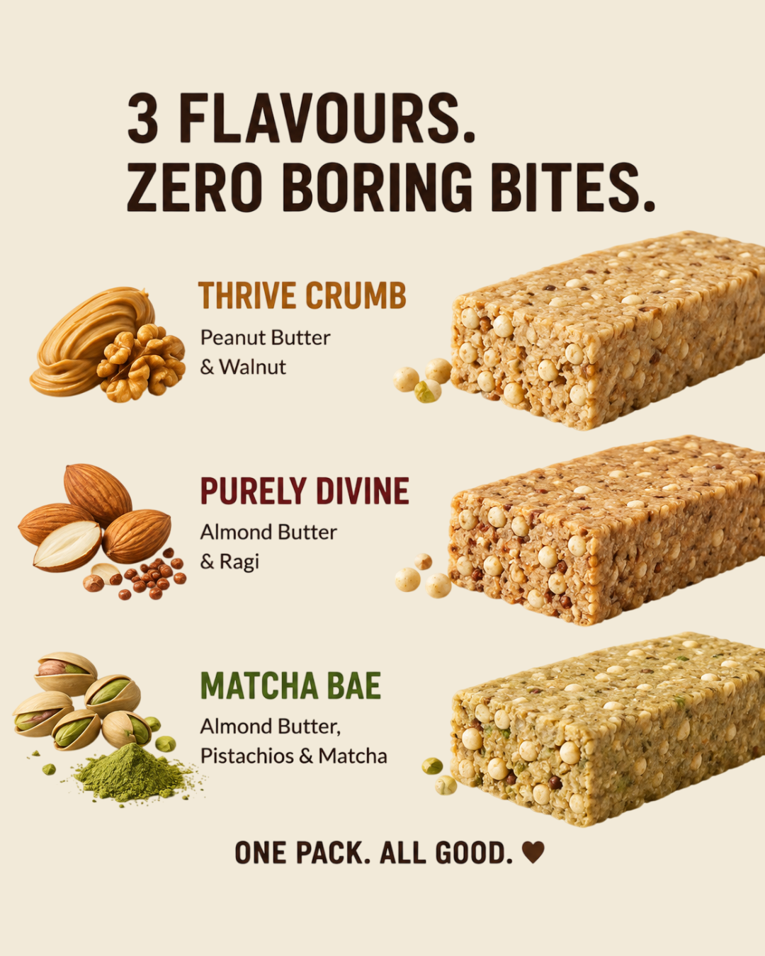 OnReal Variety Pack – Peanut Butter, Almond Butter & Matcha Protein Bars